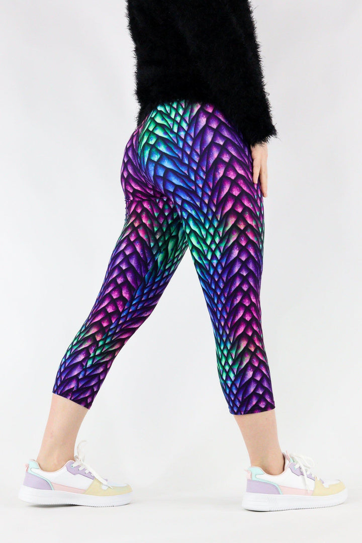Radiant Dragon - Casual Capri Leggings Casual Capri Leggings Pawlie   