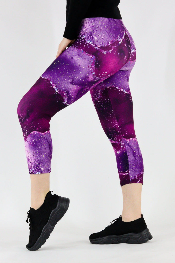 Mulberry Agate - Casual Capri Leggings Casual Capri Leggings Pawlie   