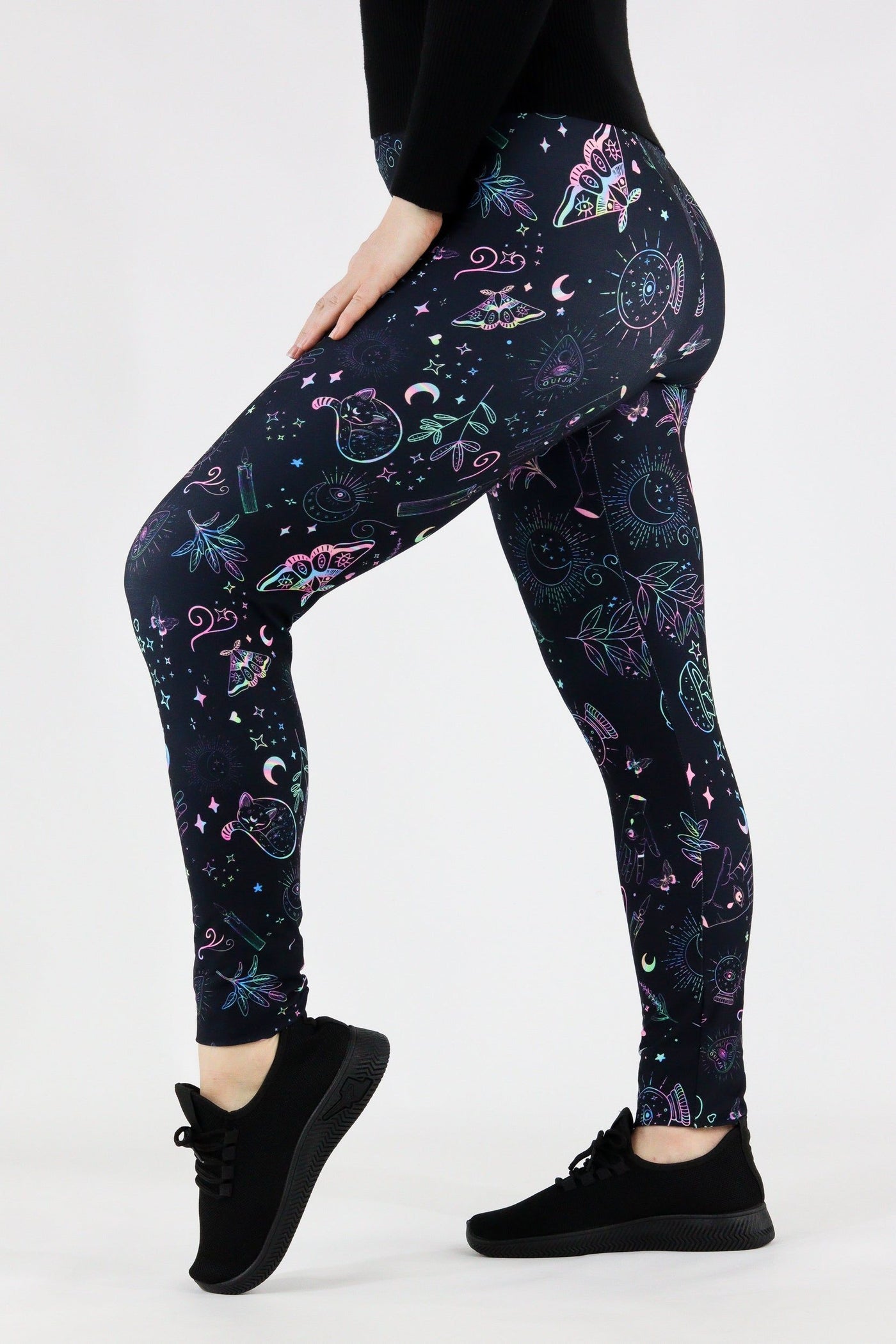 Holographic Witch - Casual Full Leggings Casual Full Leggings Pawlie   