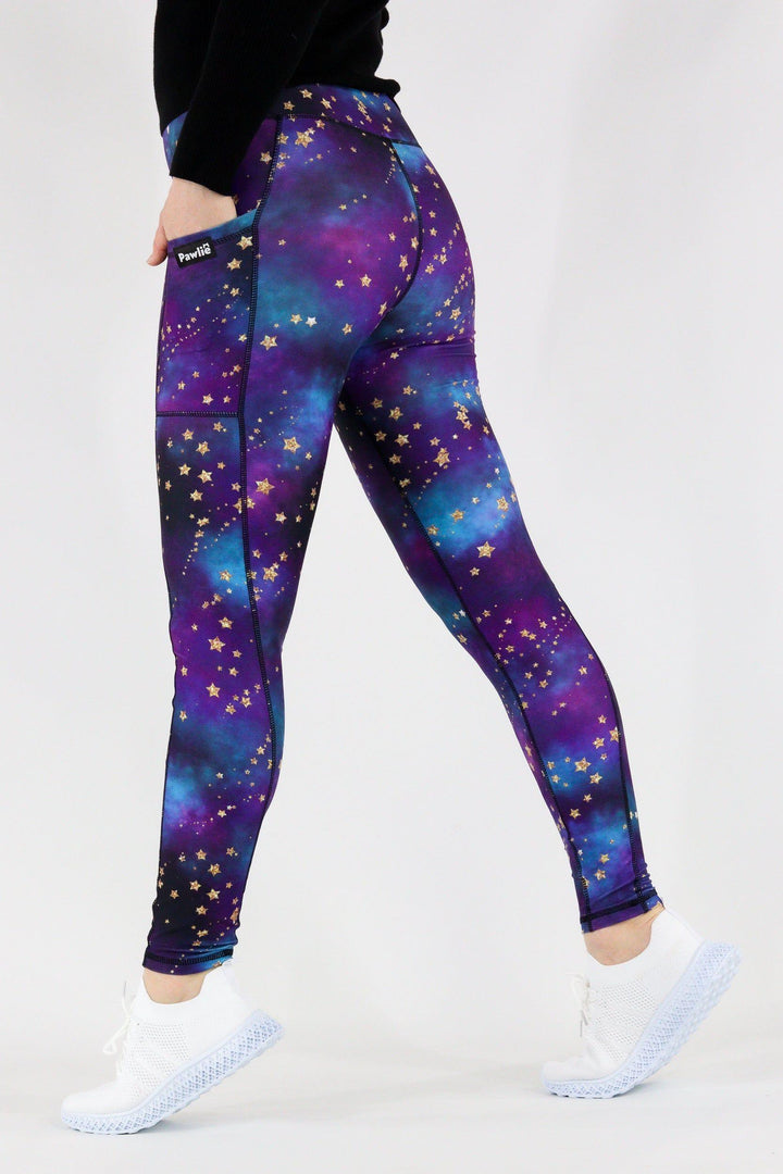 Universe Shimmer - Hybrid 1.0 Pocket Full Leggings Hybrid Full Leggings Pawlie   