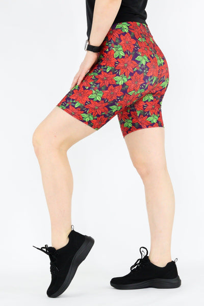 Christmas Poinsettia - Casual Mid Shorts Casual Shorts Pawlie   