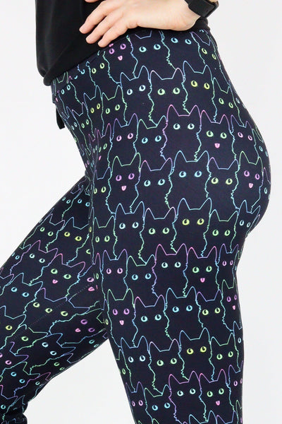 Lucky Cats - Casual Capri Leggings Casual Capri Leggings Pawlie   