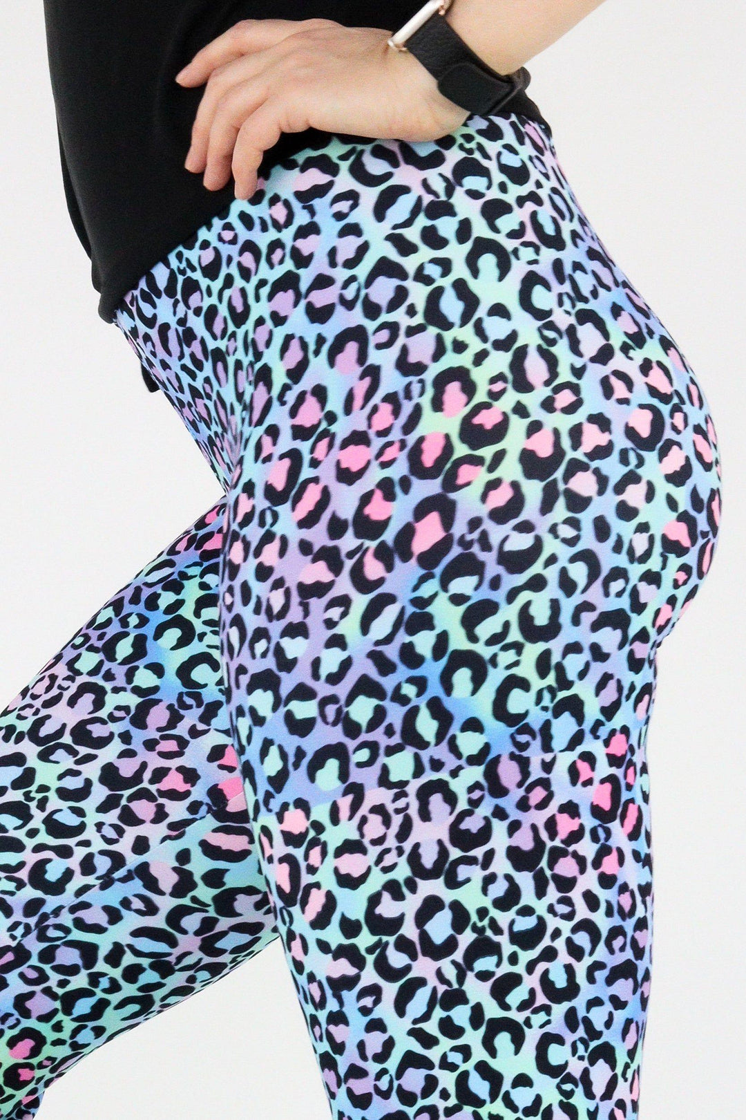 Leopard Sherbet - Casual Capri Leggings Casual Capri Leggings Pawlie   