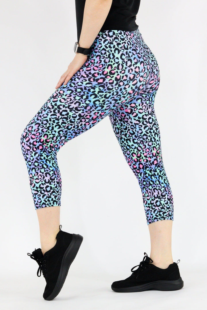 Leopard Sherbet - Casual Capri Leggings Casual Capri Leggings Pawlie   