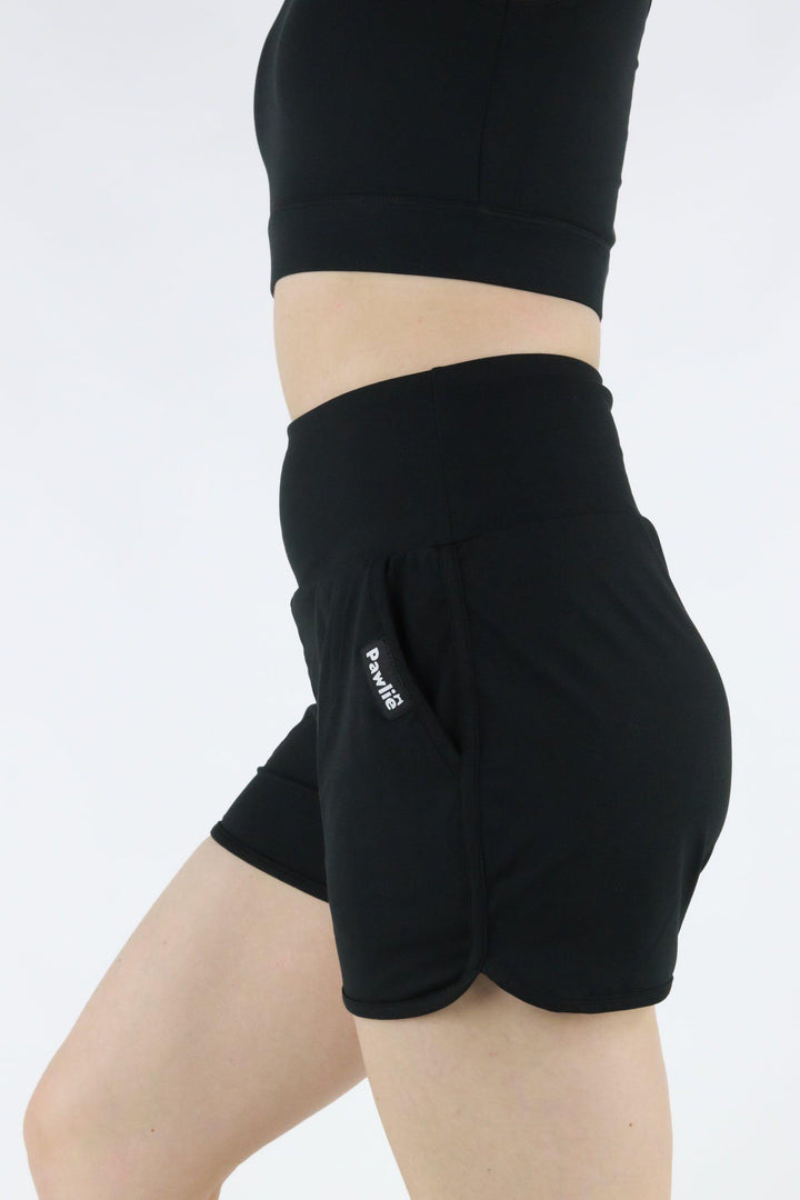 Black - Hybrid - Pocket Short Joggers 1.0 Hybrid Joggers Pawlie   