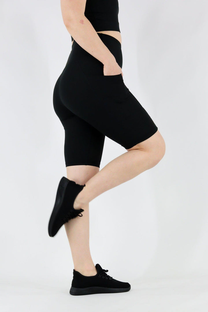 Black - Hybrid 2.0 - Leg Pockets - Long Shorts Hybrid Shorts Pawlie   