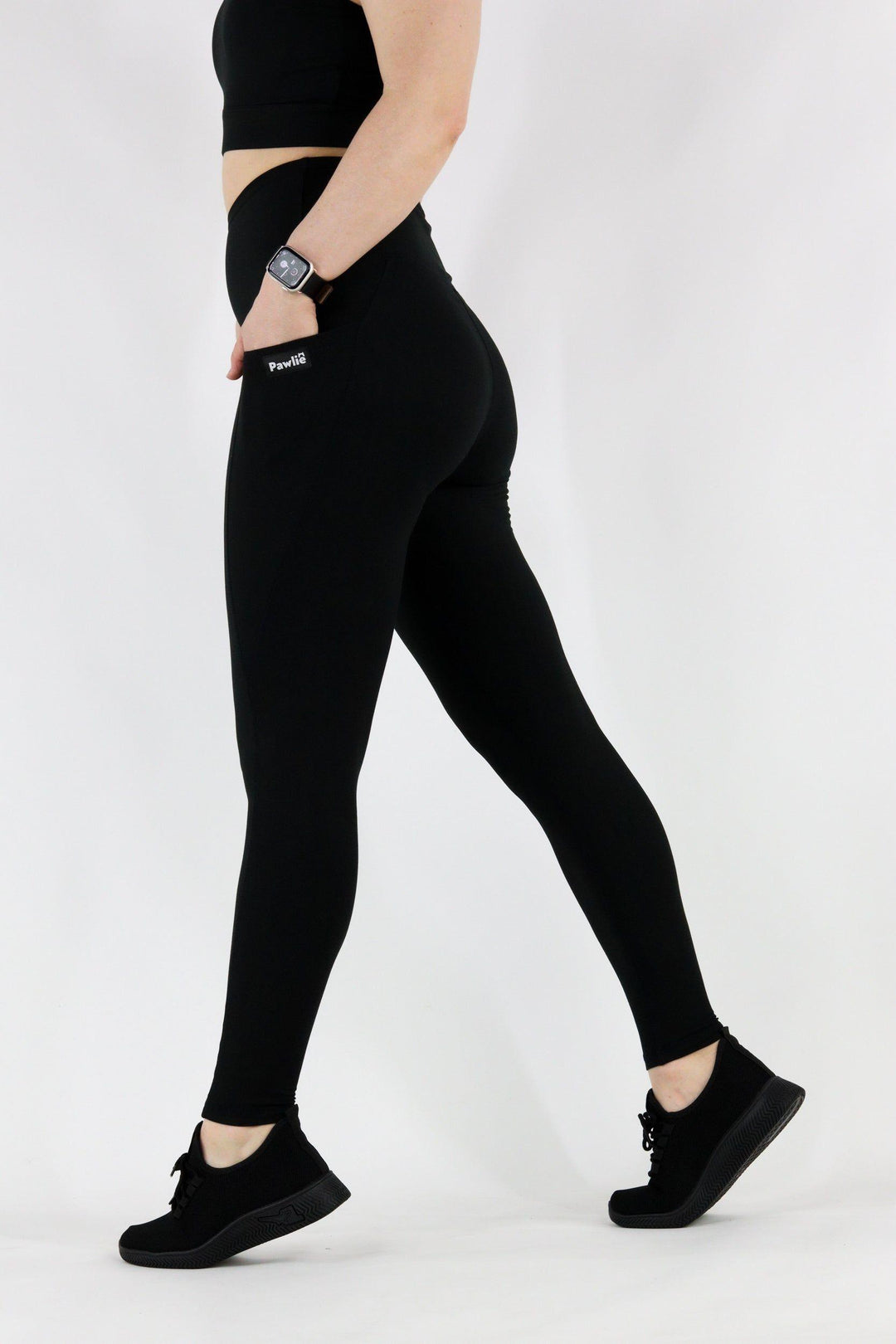 Black Hybrid 2.0 Leg Pockets Full Leggings Pawlie