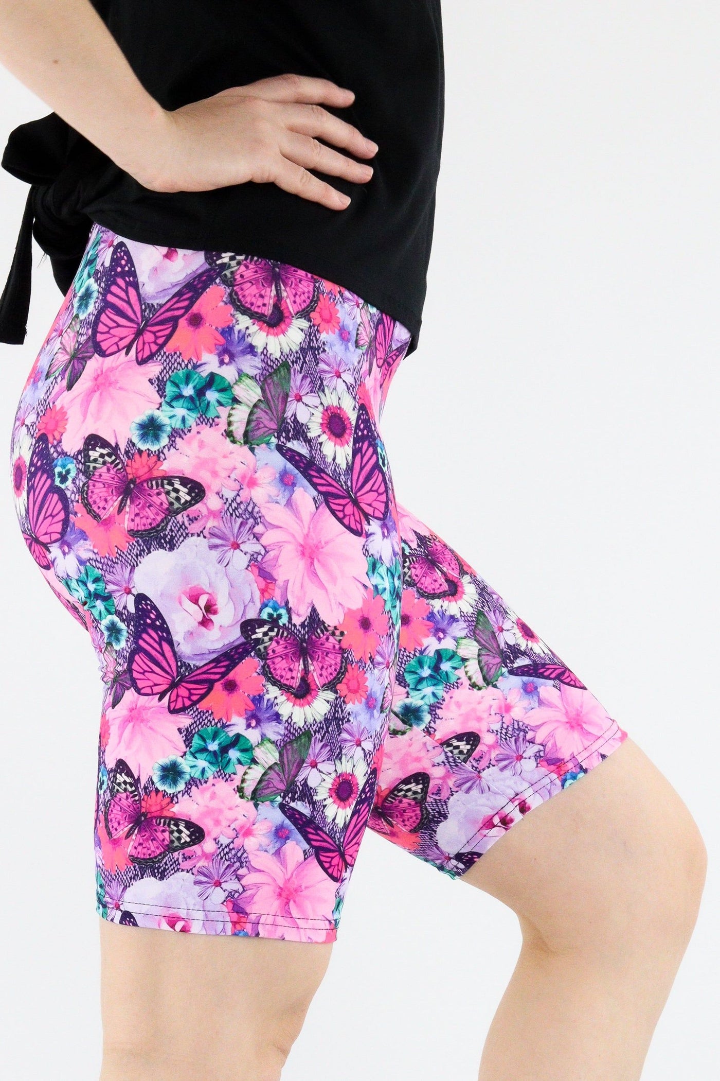 Florescence Butterfly - Casual Long Shorts Casual Shorts Pawlie   