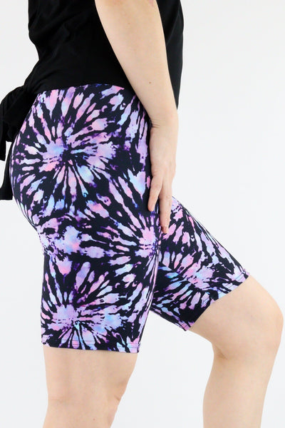 Iridescent Purple Tie Dye - Casual Long Shorts Casual Shorts Pawlie   