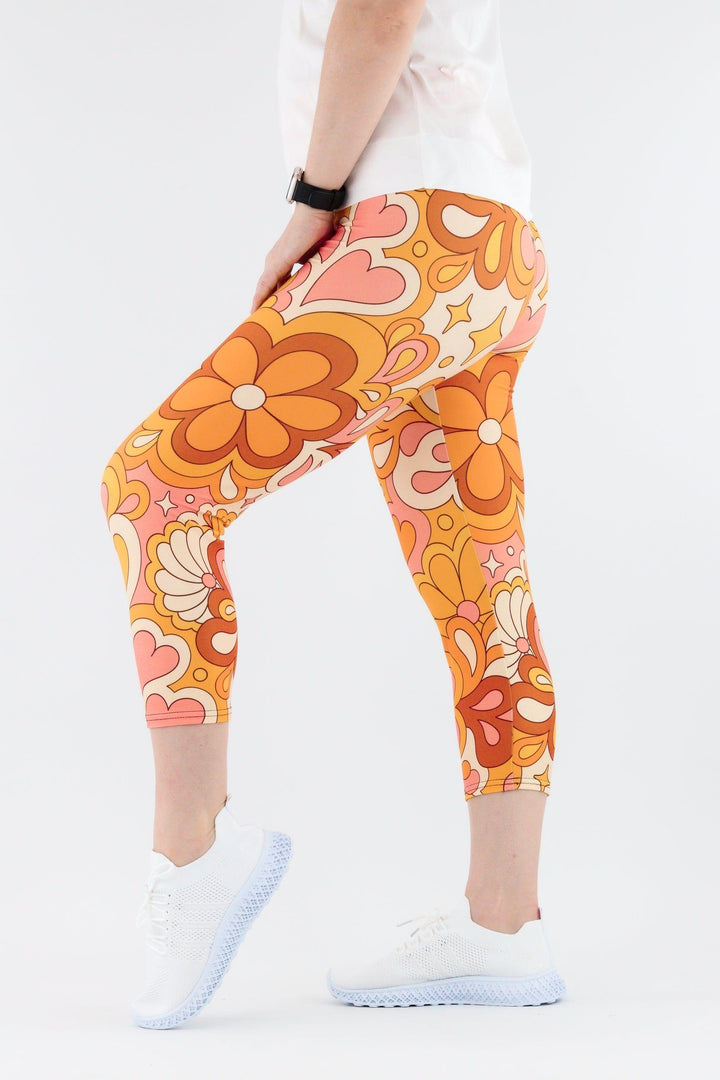 Groovy Love - Casual Capri Leggings Casual Capri Leggings Pawlie   
