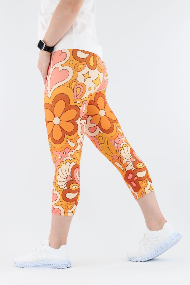 Groovy Love - Casual Capri Leggings Casual Capri Leggings Pawlie   