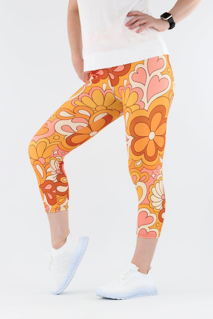Groovy Love - Casual Capri Leggings Casual Capri Leggings Pawlie   